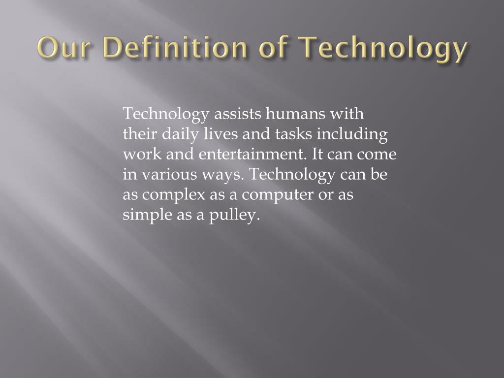 best definition of technology